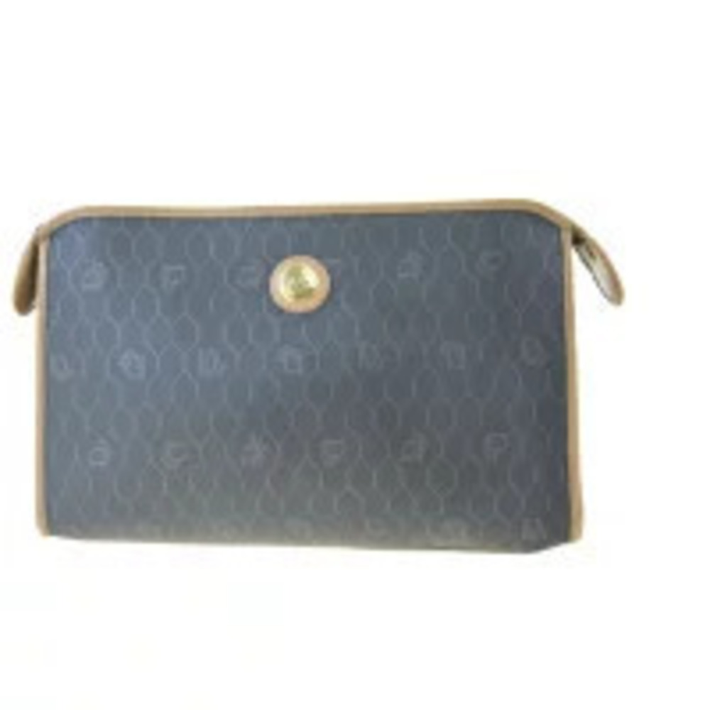 Christian Dior Leather Clutch Bag Brown